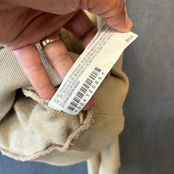 Y2K Crewneck Sweatshirt World Peace Sign Mens Large Forever 21 Embroidered - Picture 3 of 8